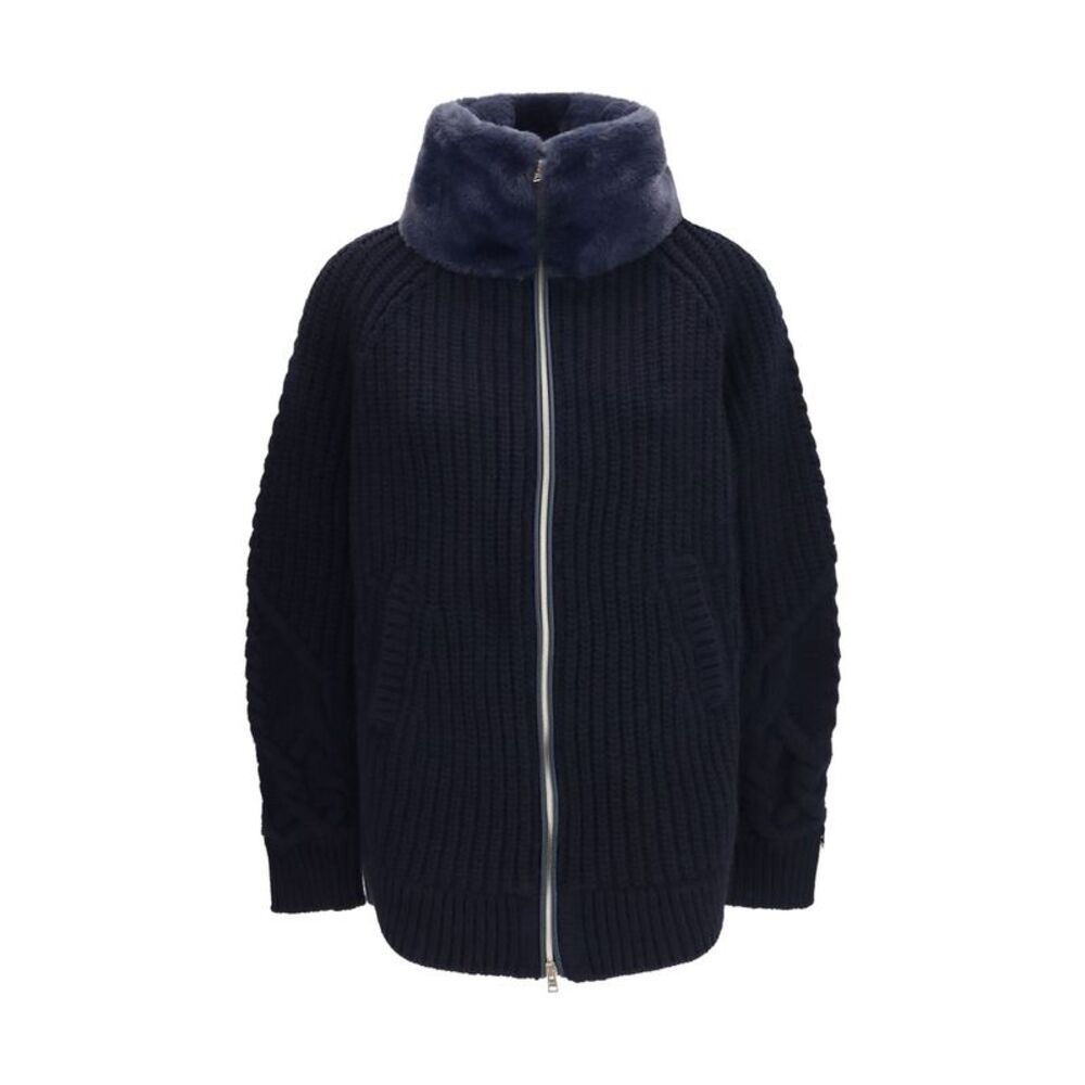 Herno Blue Wool Oves Aries Full-Length Women's Jacket